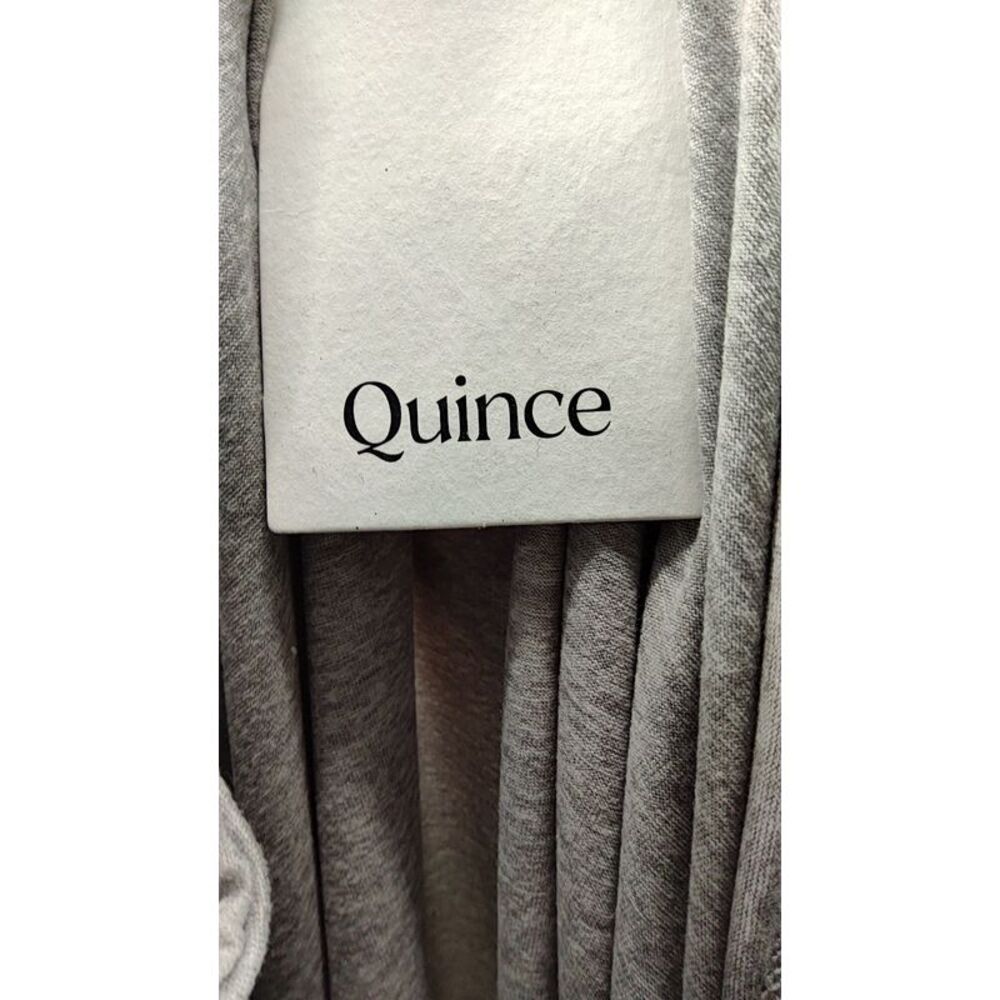 Quince Men Flowknit Performance Half-Zip Heather Pale Gray Sleeved Top XL - Picture 3 of 3